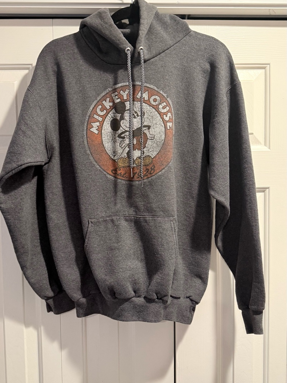 Mickey Mouse Gray Graphic Hoodie Sweatshirt Disney World